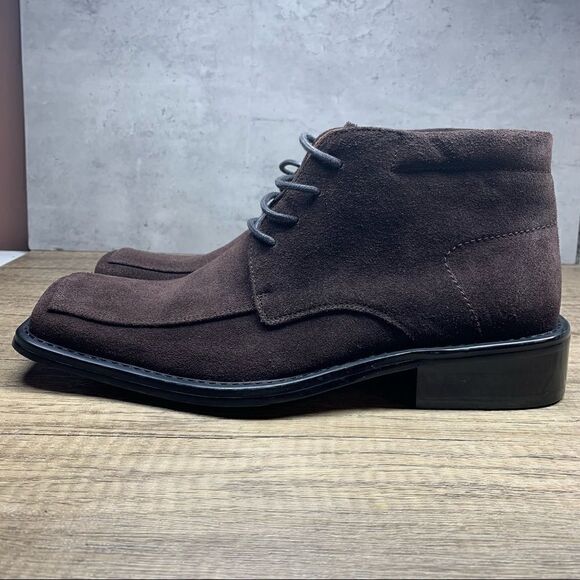 Borgesi Beverly Hills Collection~NWOT~Brown Suede Ankle Boots~Size:42 - Picture 1 of 8